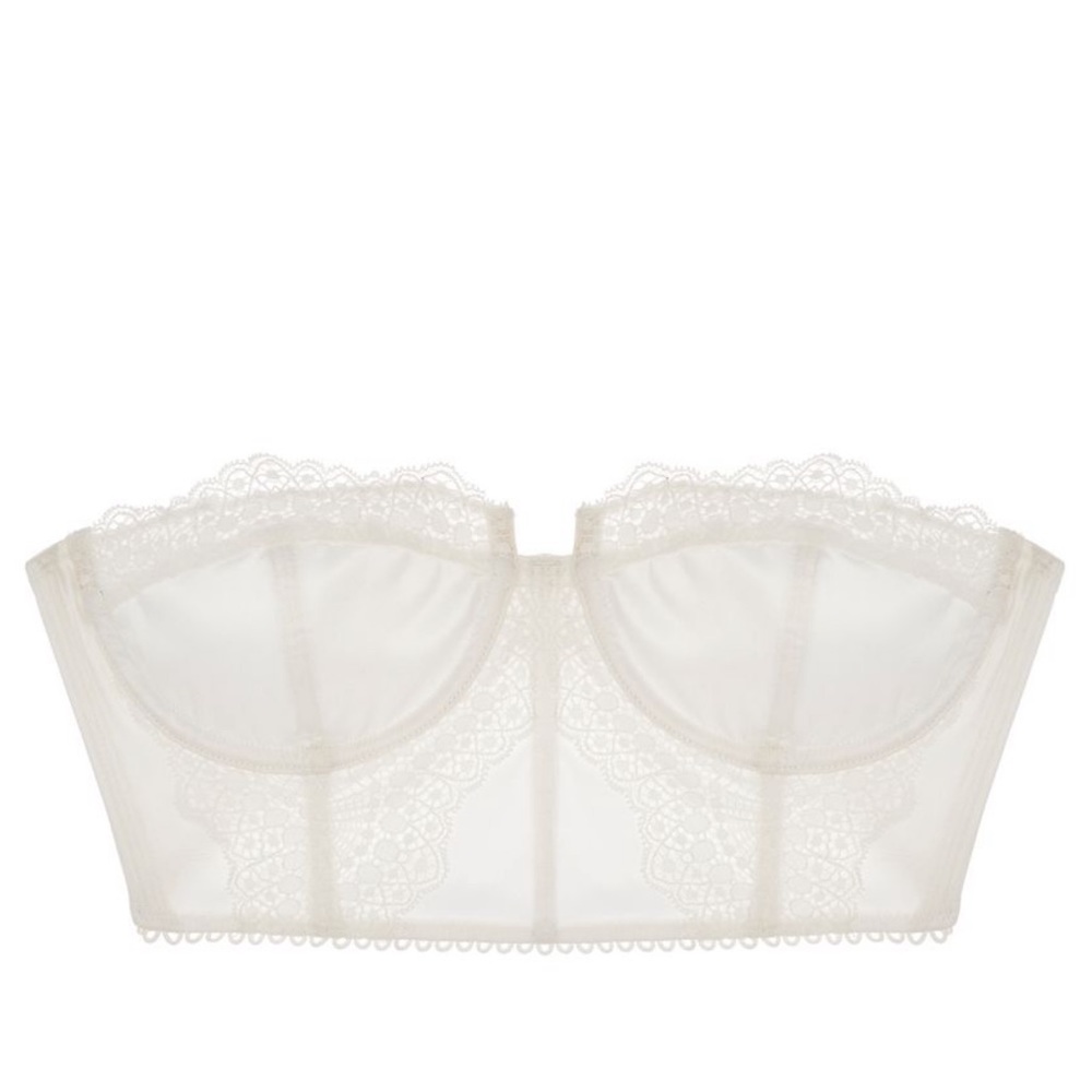 Free People Intimately FP Lingerie Lots of Love Corset Crop Bralette Ivory - Picture 5 of 8